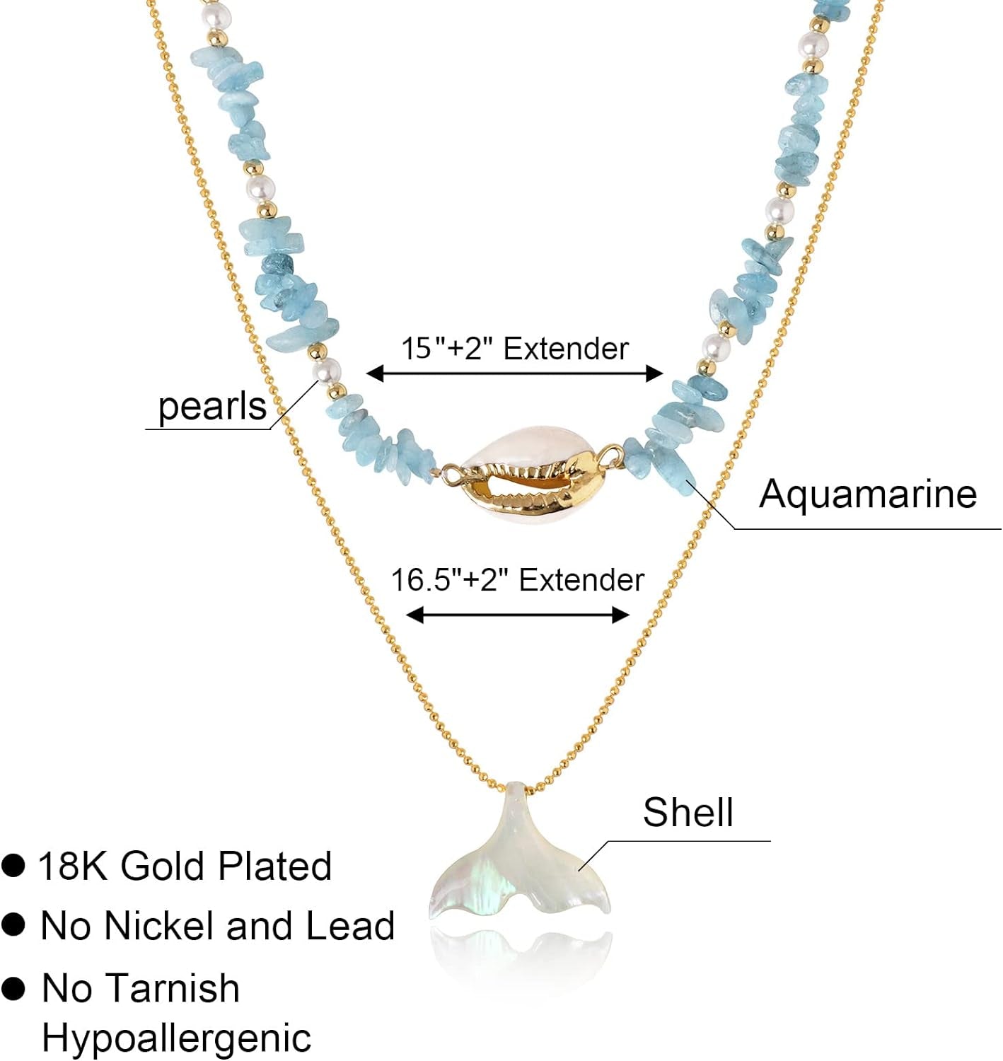 Layered Necklace: Mermaid Chic Summer Accessory