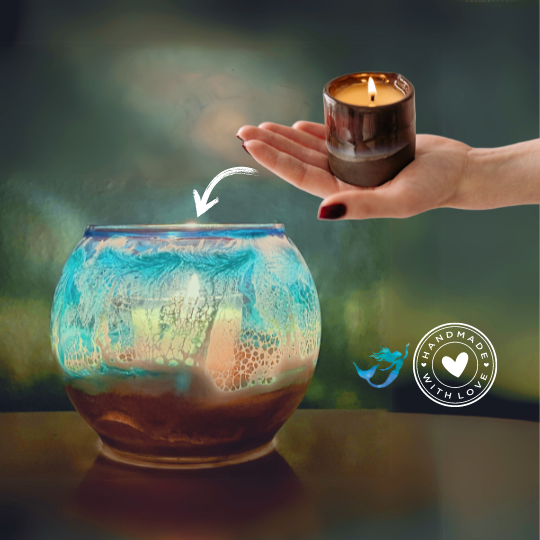 Ocean-Inspired Beach Candle Bowl and Vase