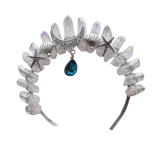 Mystical Mermaid Moon Crystal Crown