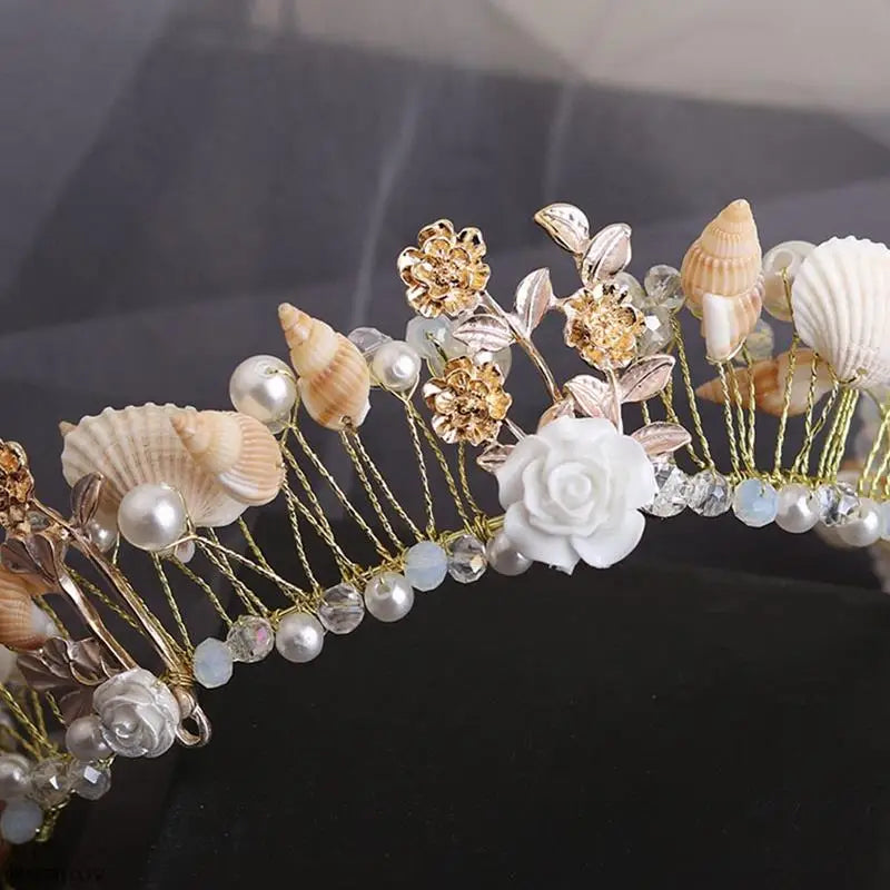 Mermaid Pearl Shell Crown