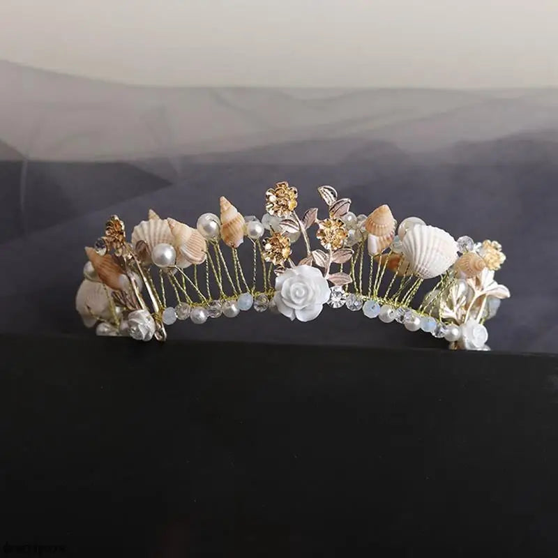 Mermaid Pearl Shell Crown