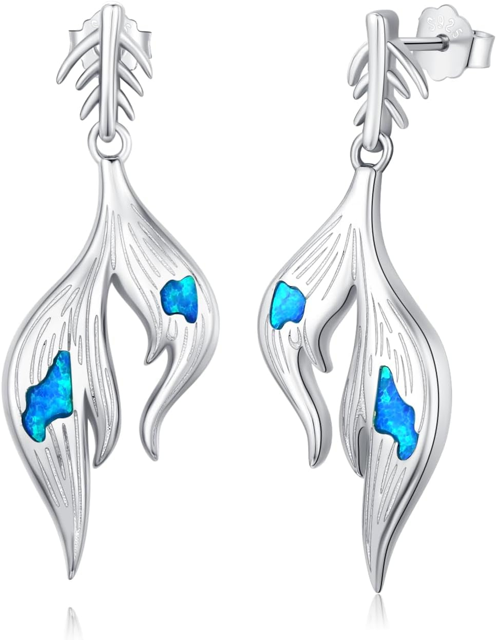 Sterling Elegance: Mermaid Earrings