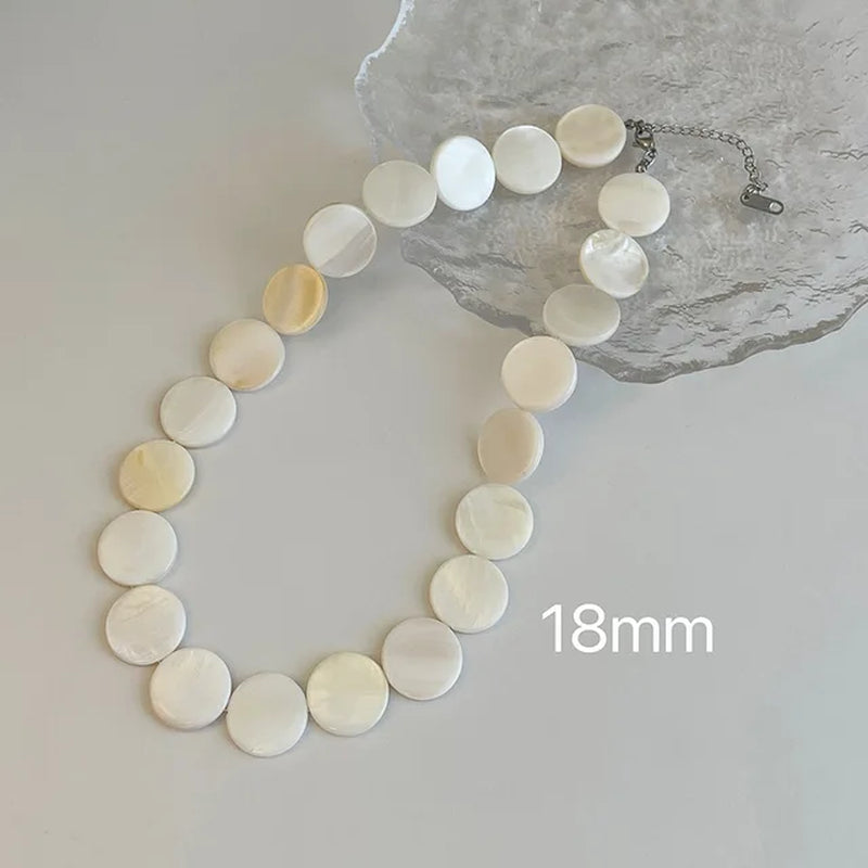 Chic Natural Shell Bead Necklace