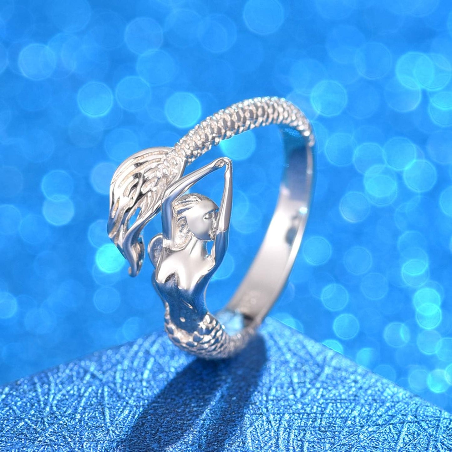 Sterling Silver S925 Mermaid Beauty Mermaid Ring