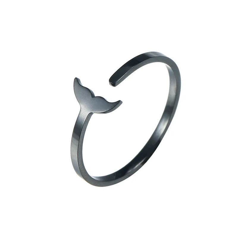 Chic Stainless Steel Whale Ring