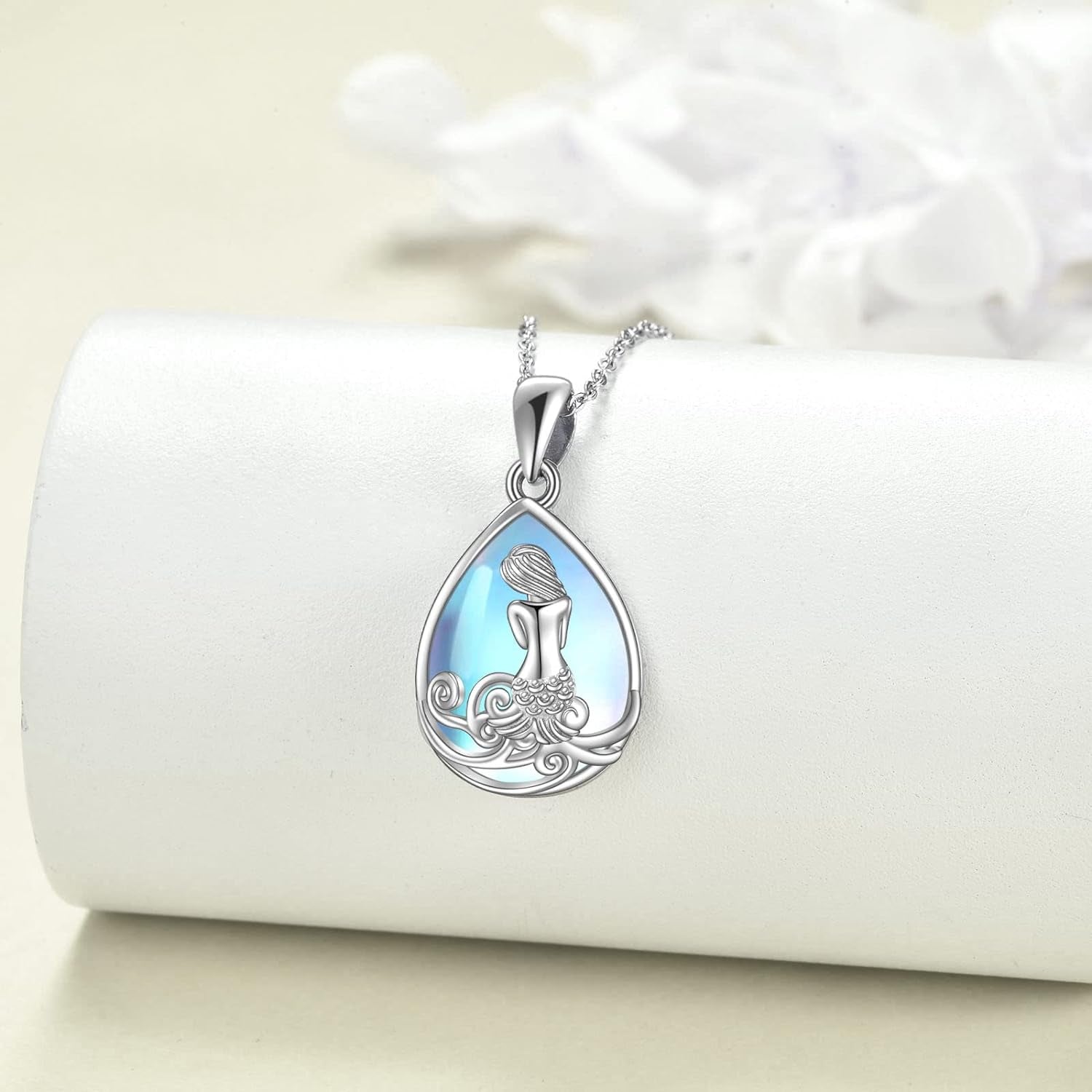 Embrace Oceanic Elegance: Sterling Silver Mermaid Necklace