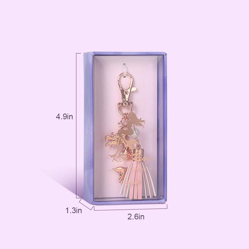 Elegant Mermaid Pearl Keychain