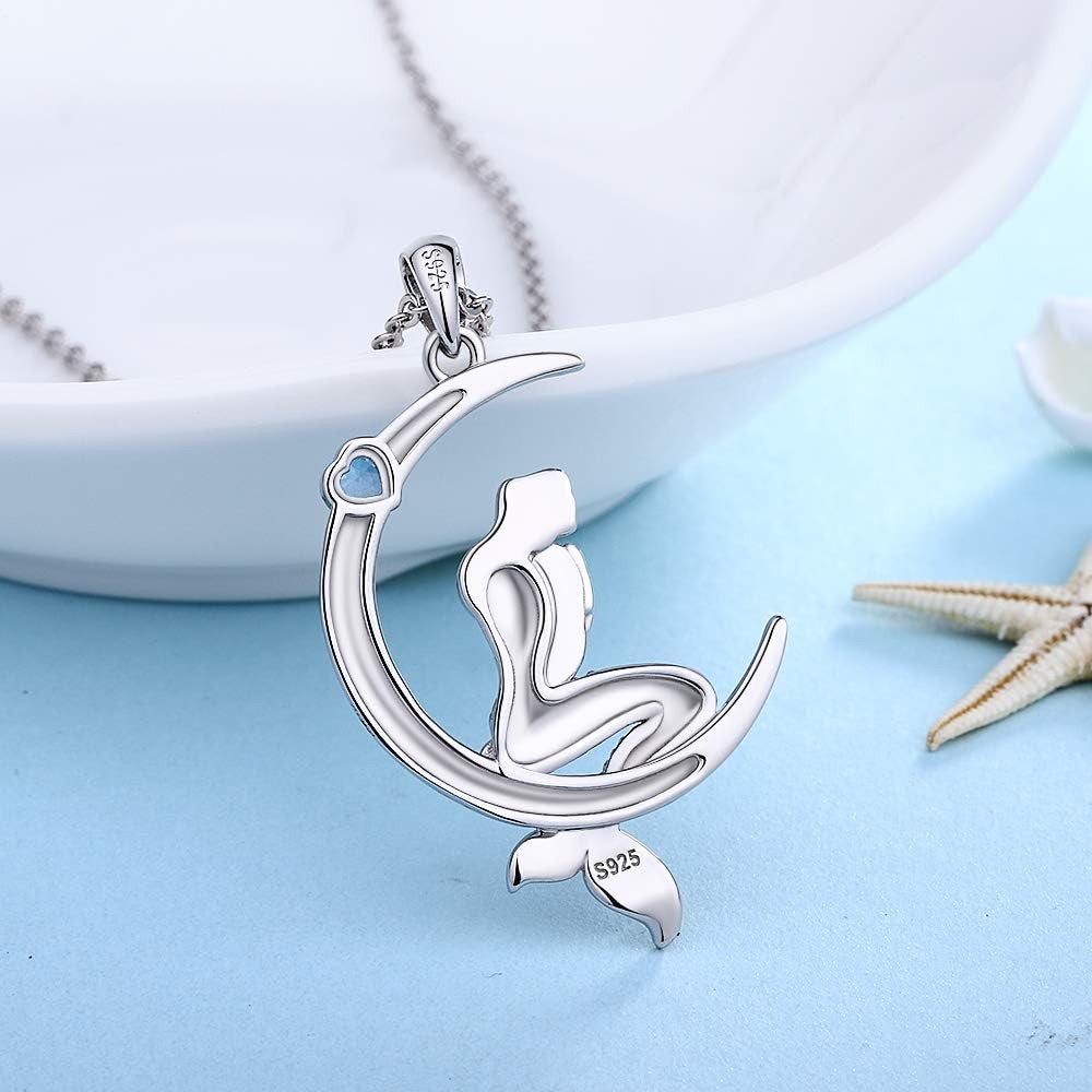 Cherish Endless Love with Mermaid Moon Necklace