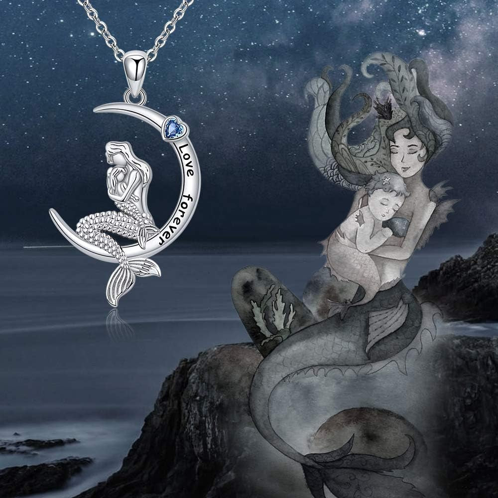 Cherish Endless Love with Mermaid Moon Necklace