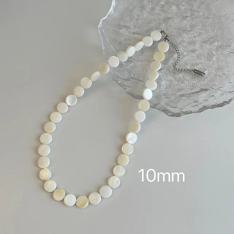 Chic Natural Shell Bead Necklace