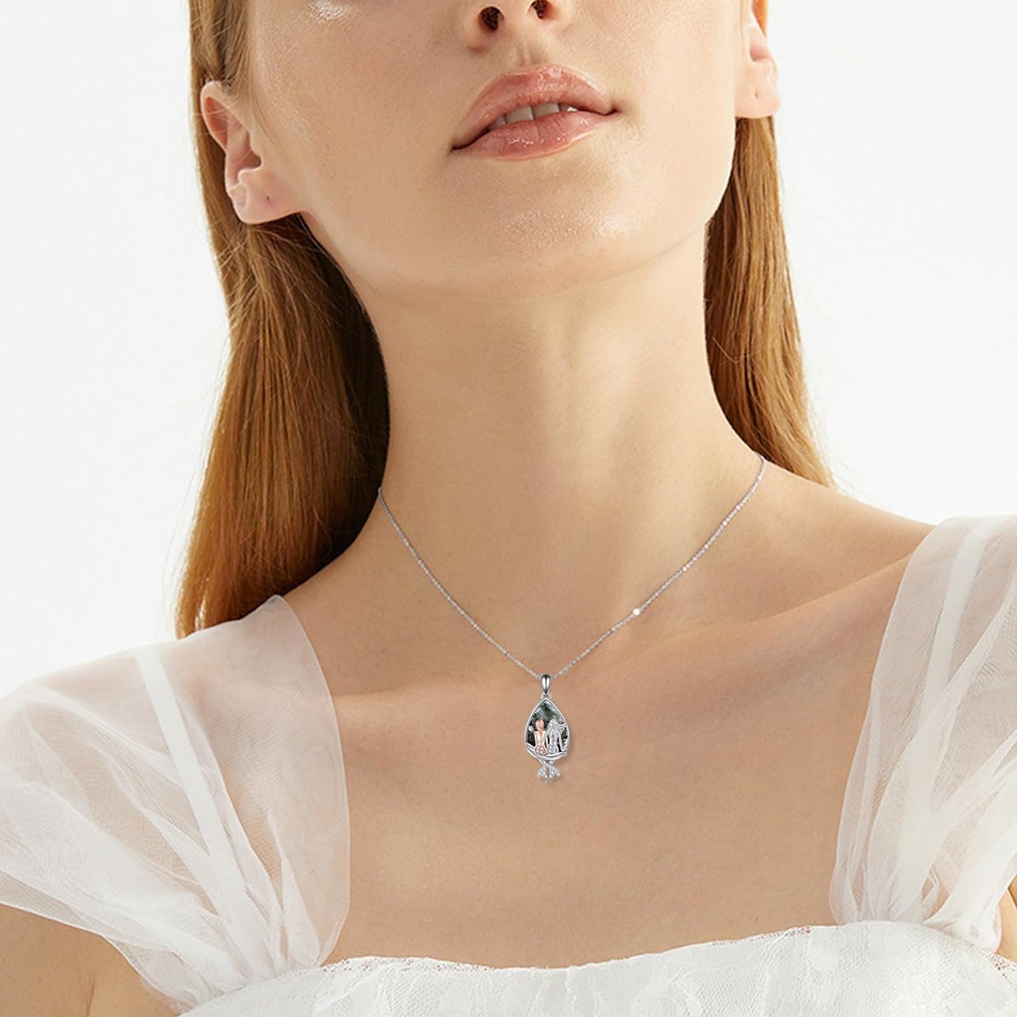 Elegant Mermaid Sister S925 Necklace