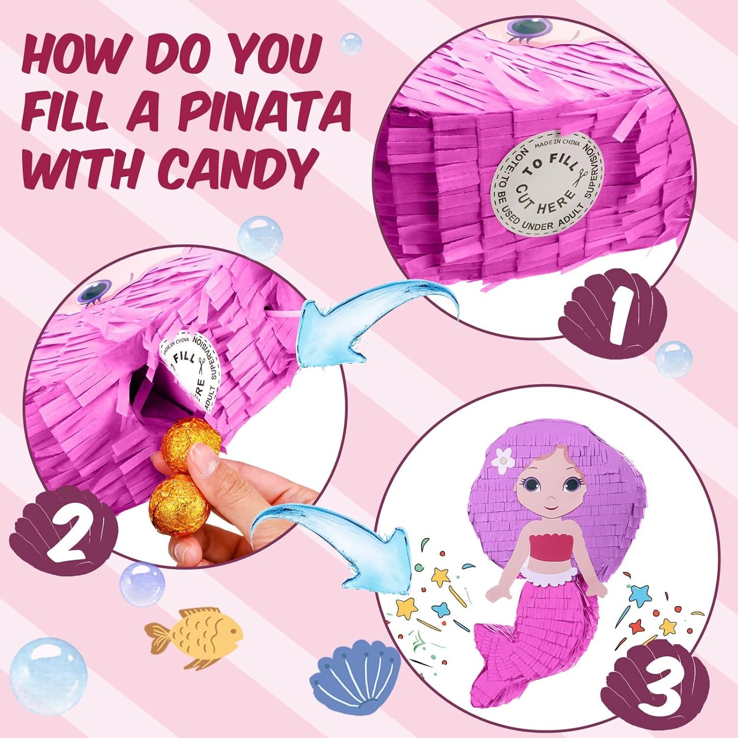 Mermaid Bliss: Complete Piñata Party Set