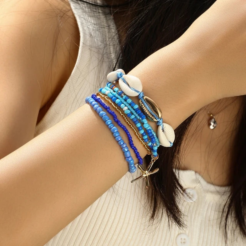 Bohemian Starfish Bracelet Ensemble