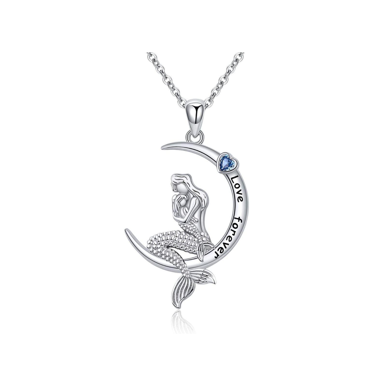 Cherish Endless Love with Mermaid Moon Necklace