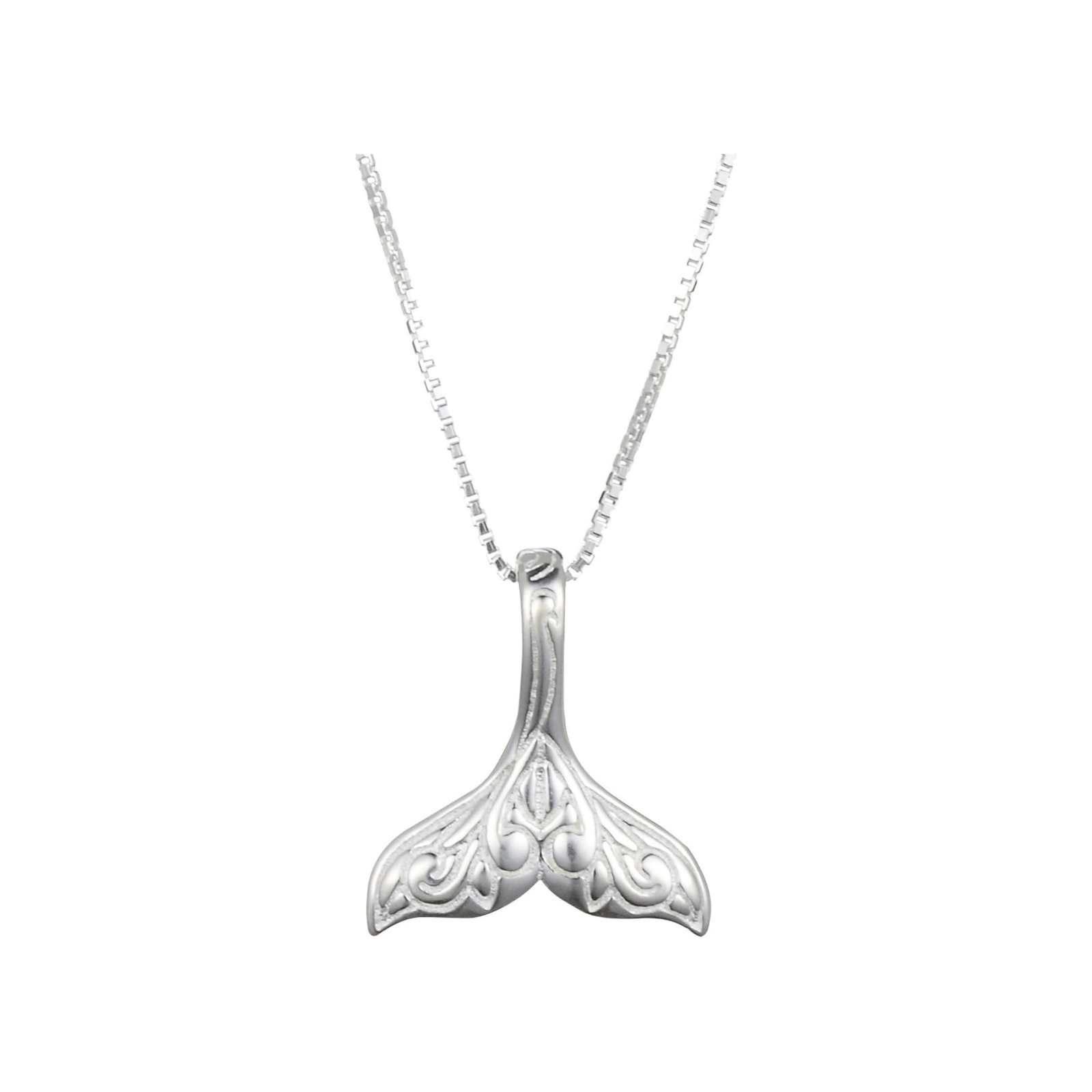 Mermaid Tail Silver Necklace Elegance