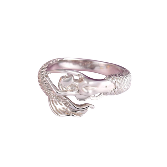 Sterling Silver S925 Mermaid Beauty Mermaid Ring