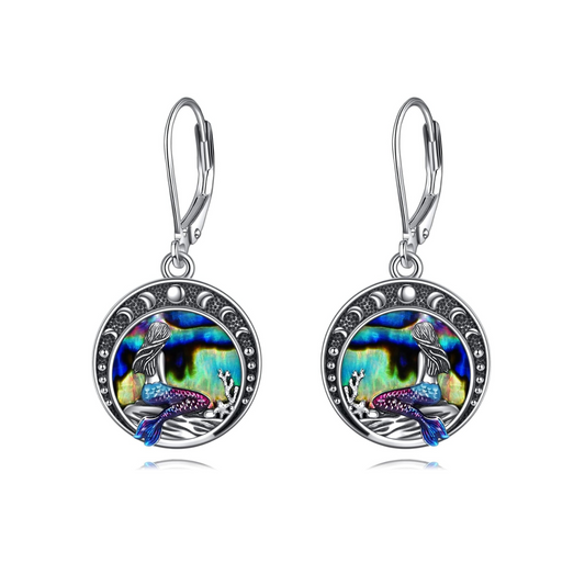 Embrace Ocean Elegance with Abalone Mermaid Earrings