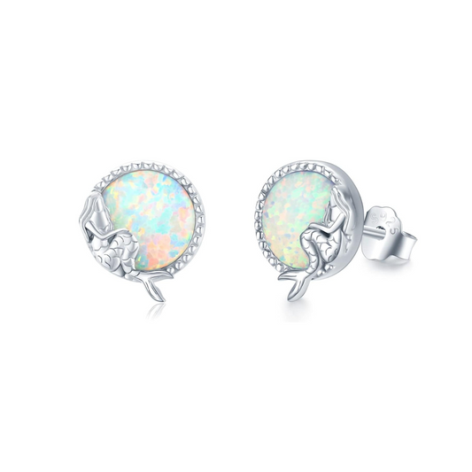 Sterling Elegance: Mermaid Earrings