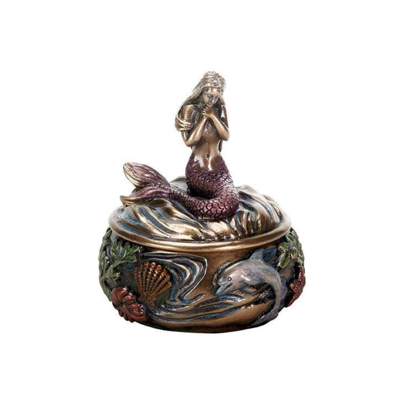 Cherish Elegance with Art Nouveau Mermaid Trinket Box