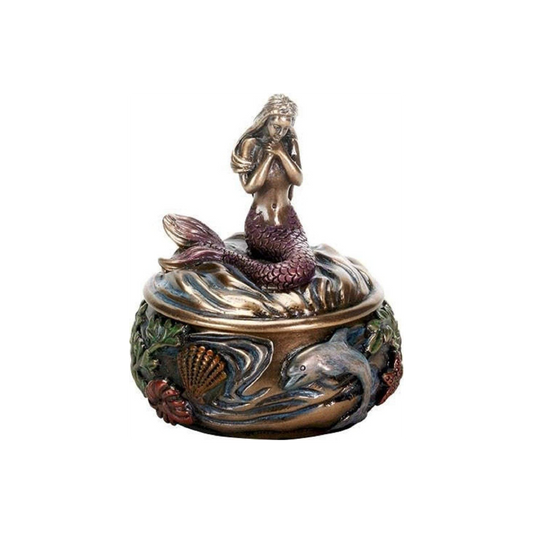 Cherish Elegance with Art Nouveau Mermaid Trinket Box