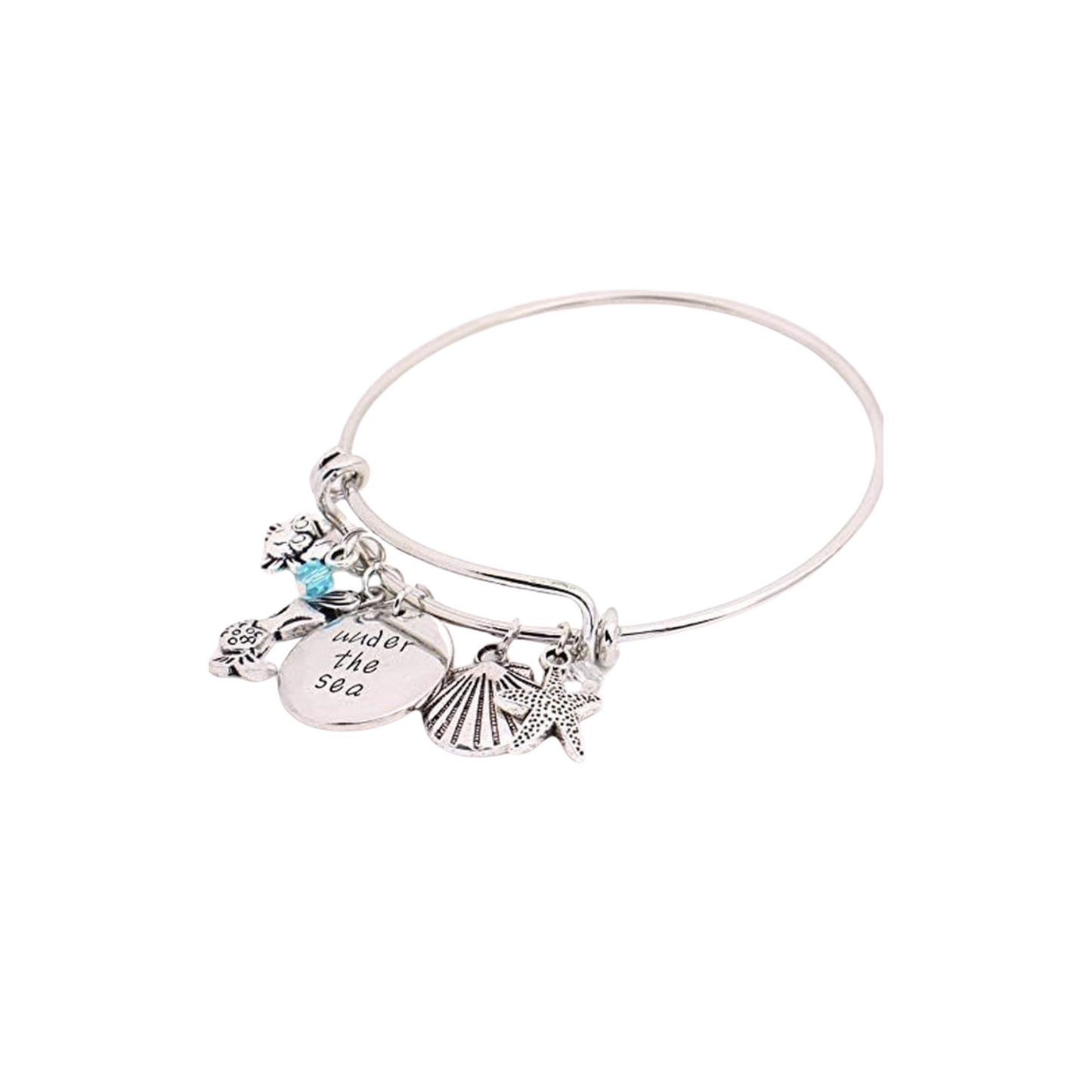 Oceanic Charms: Starfish, Shell, Crab Bangle