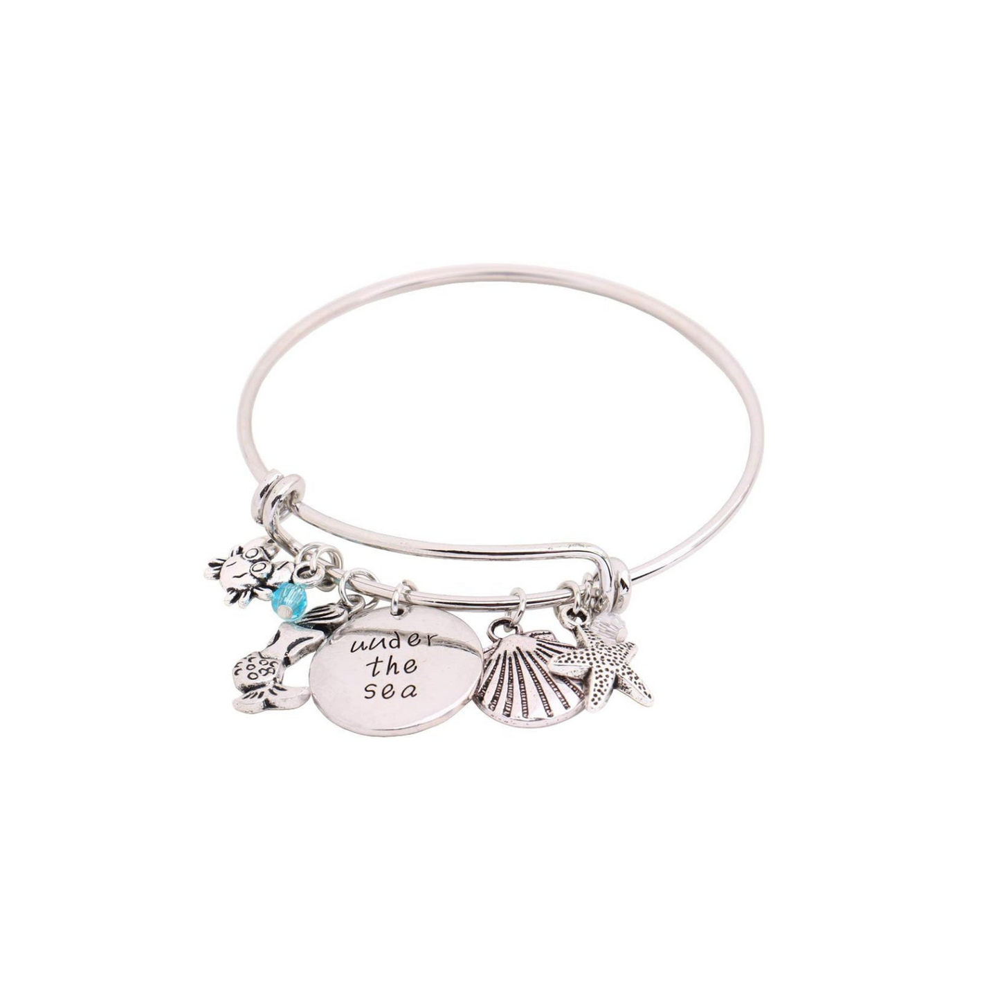 Oceanic Charms: Starfish, Shell, Crab Bangle