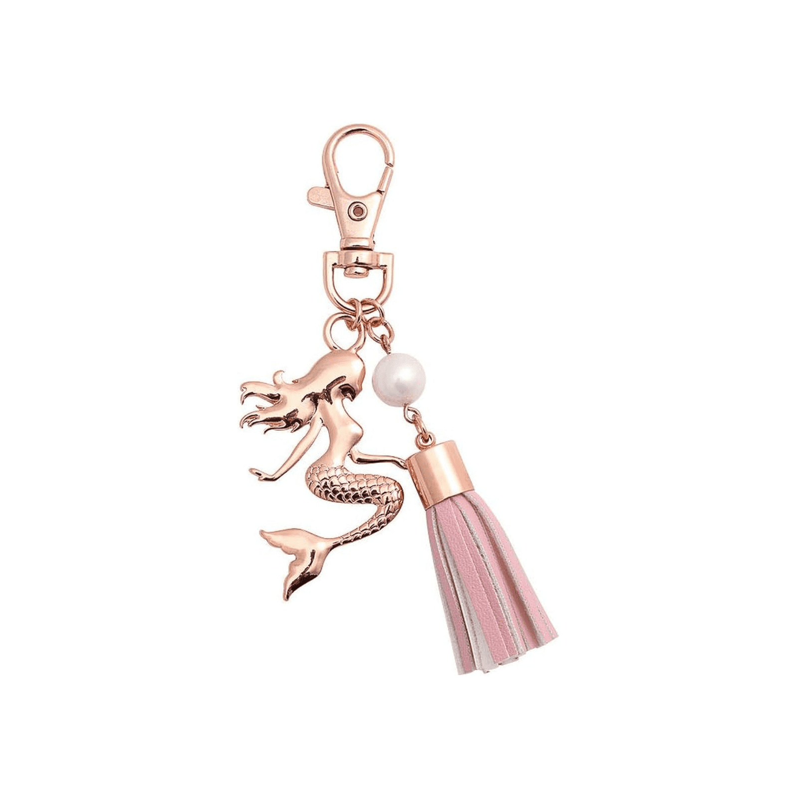 Elegant Mermaid Pearl Keychain