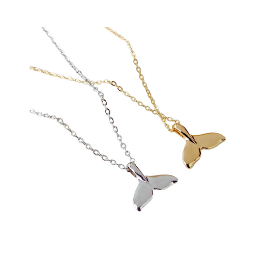 Elegant Mermaid Dolphin Tail Necklace