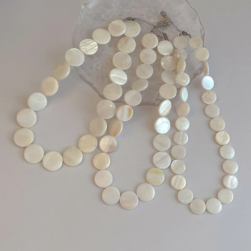 Chic Natural Shell Bead Necklace