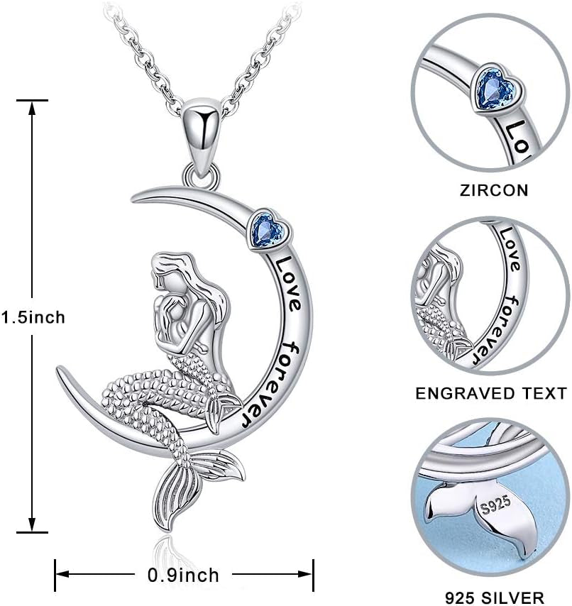 Cherish Endless Love with Mermaid Moon Necklace