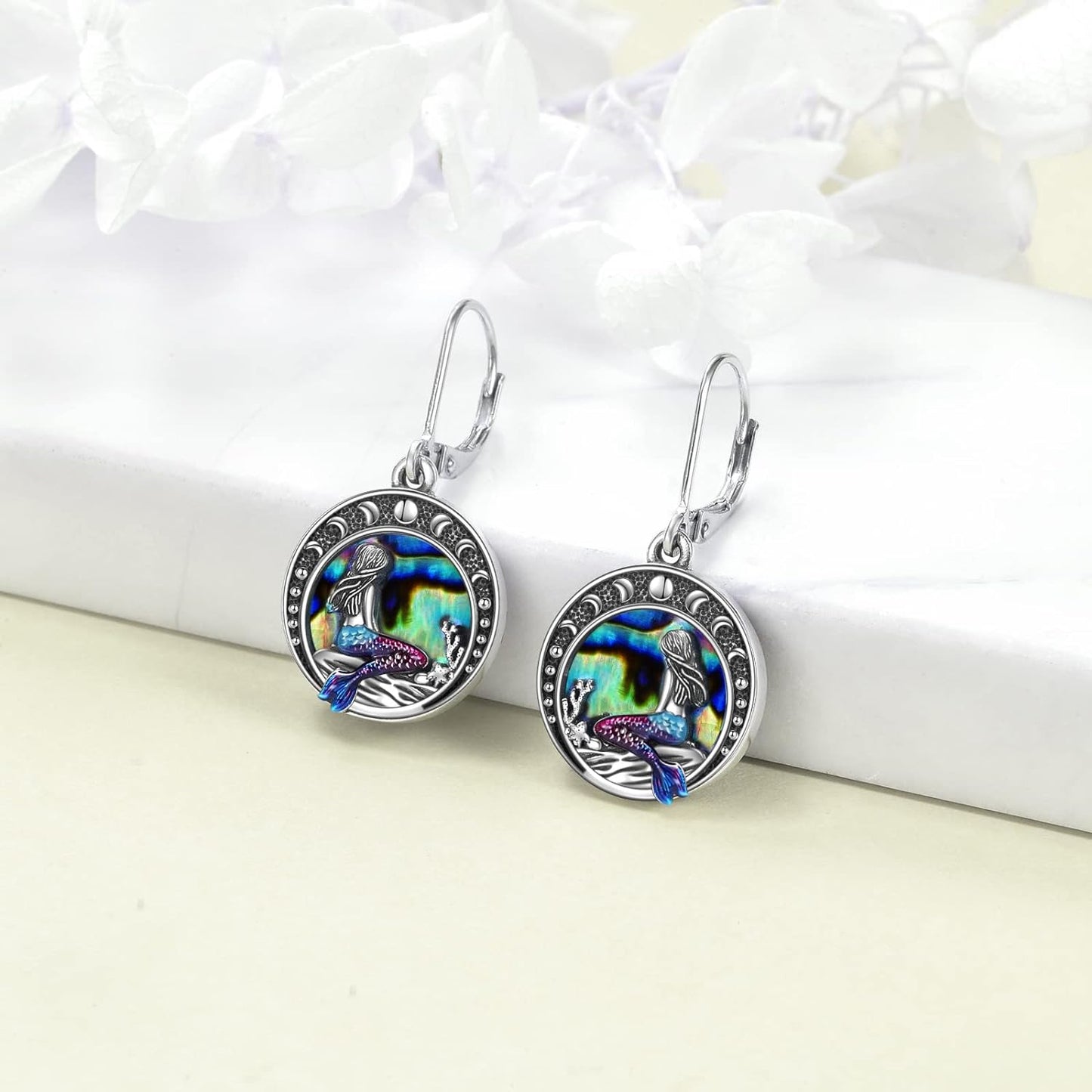 Embrace Ocean Elegance with Abalone Mermaid Earrings