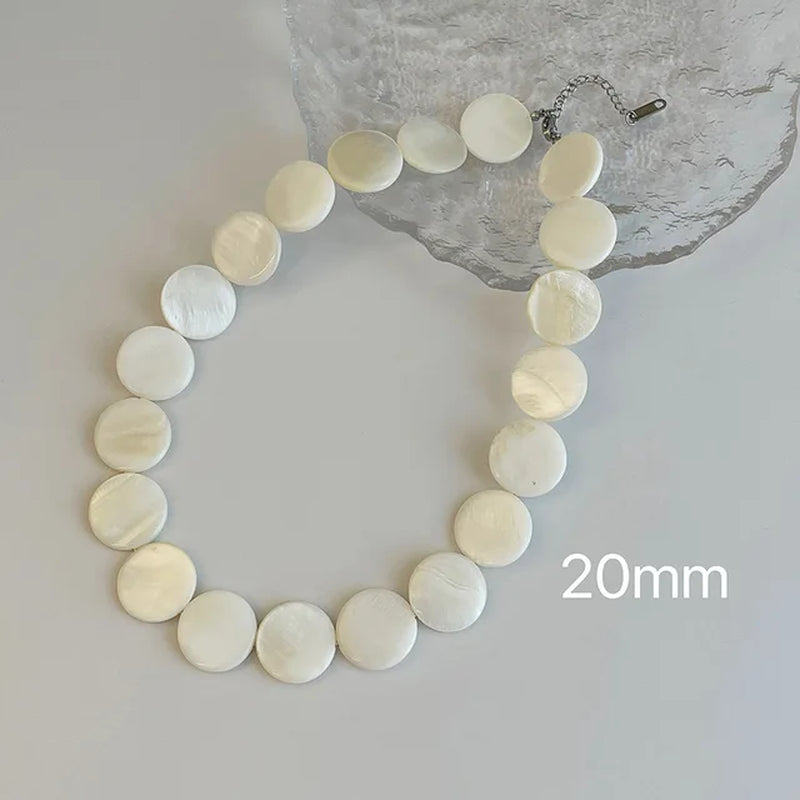 Chic Natural Shell Bead Necklace