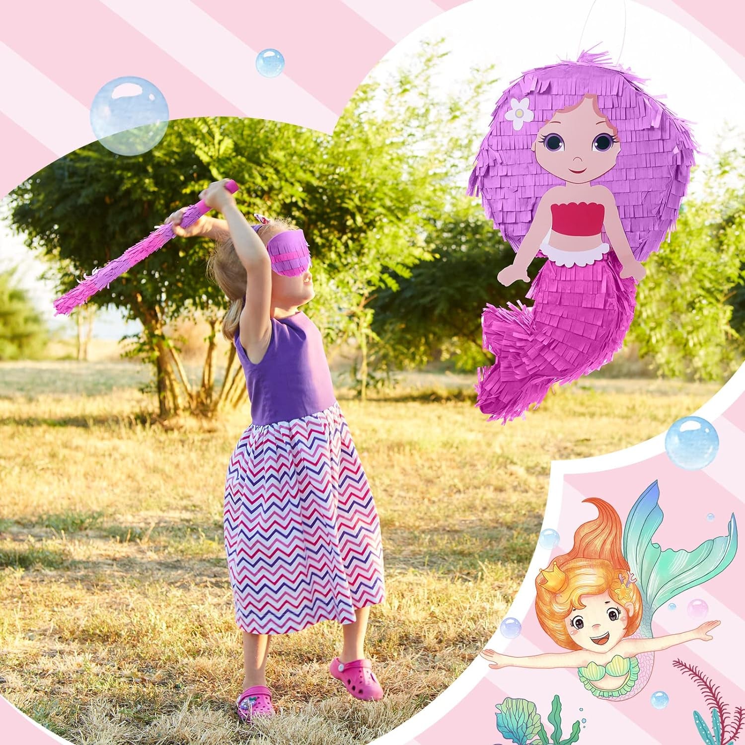 Mermaid Bliss: Complete Piñata Party Set