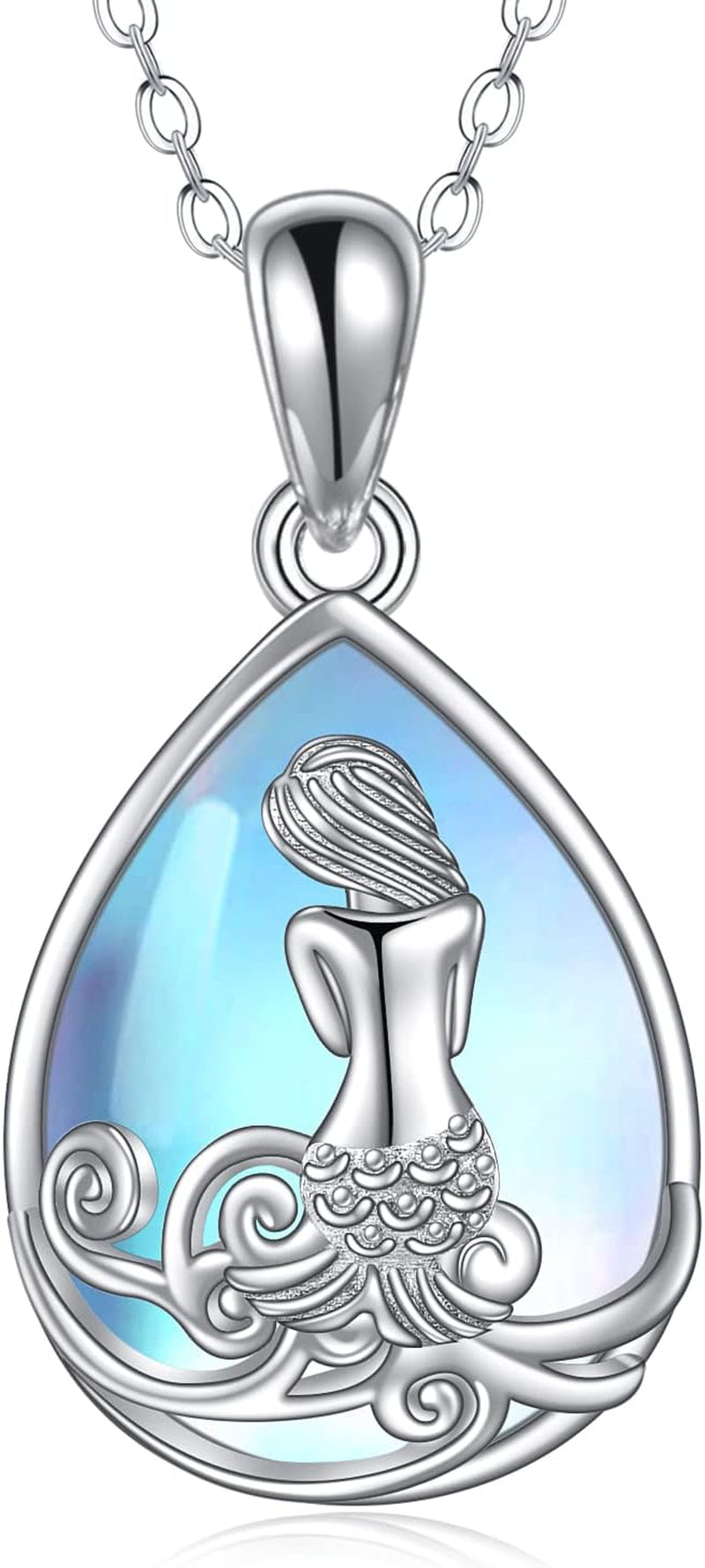 Embrace Oceanic Elegance: Sterling Silver Mermaid Necklace