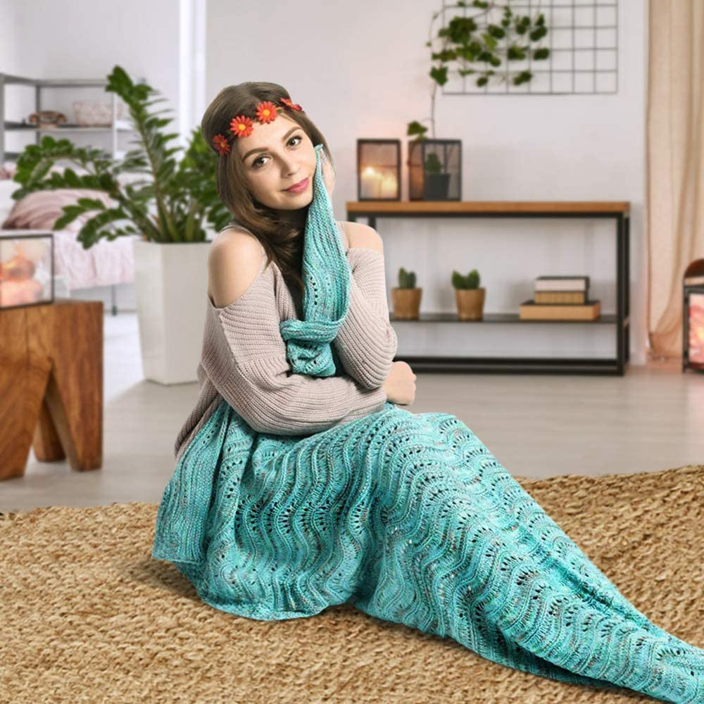 Cozy Up in Enchanted Comfort: Mermaid Tail Blanket