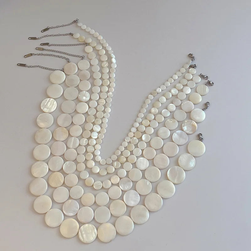 Chic Natural Shell Bead Necklace