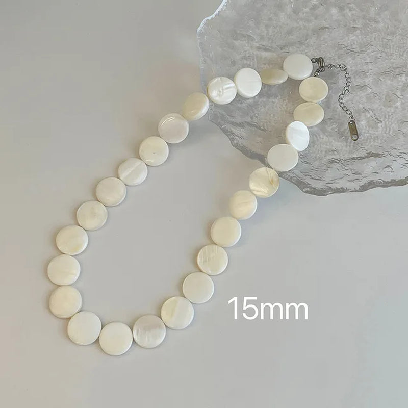 Chic Natural Shell Bead Necklace