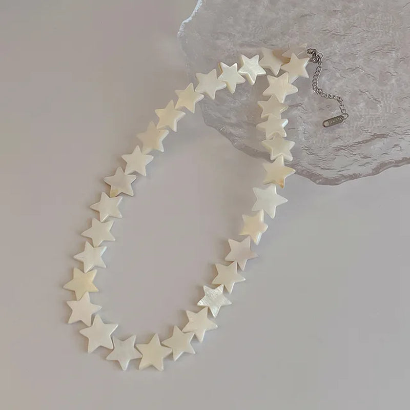 Chic Natural Shell Bead Necklace