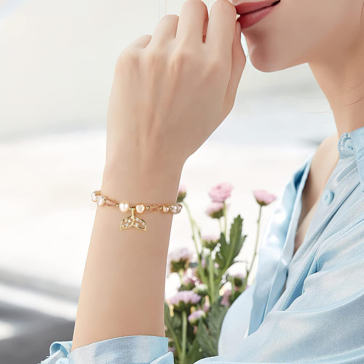 Gold Bracelet Stack, 14K Gold Plated Bracelet Set/ 18K Gold Plated Butterfly Ring Bracelet Hand Chain, Dainty Jewelry Gifts for Women Girls on Christmas Birthday