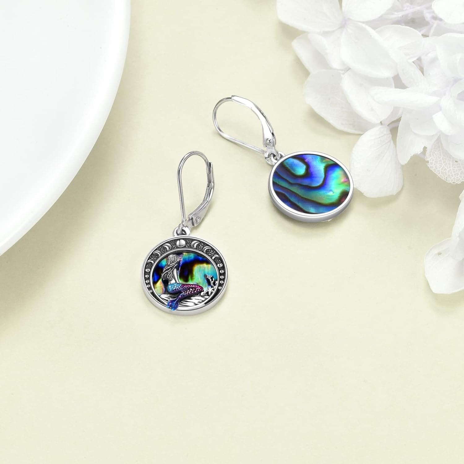 Embrace Ocean Elegance with Abalone Mermaid Earrings