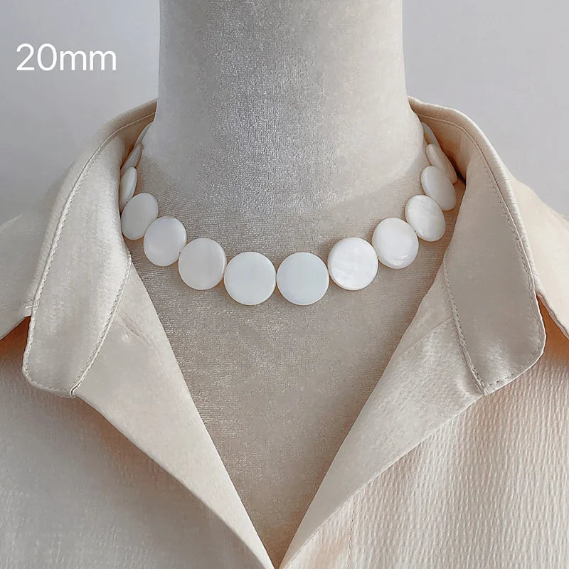 Chic Natural Shell Bead Necklace