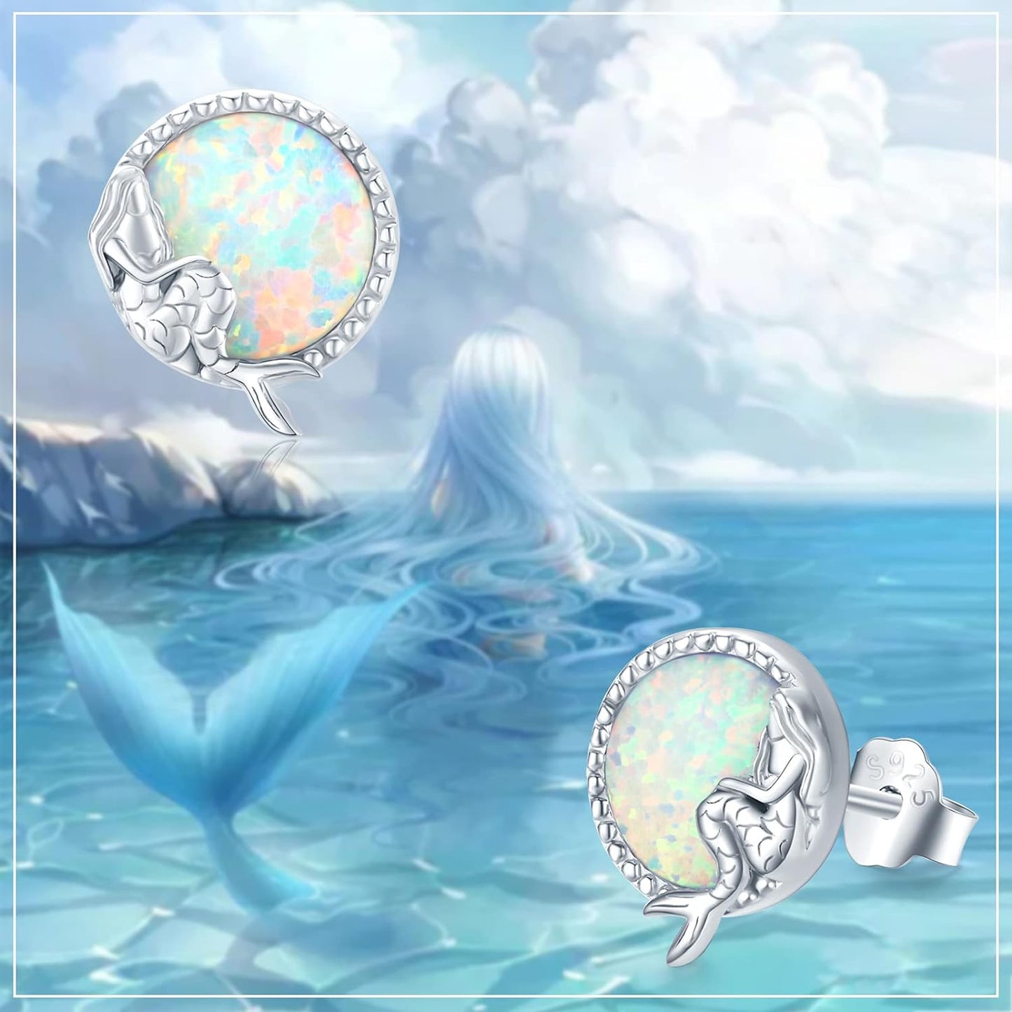 Sterling Elegance: Mermaid Earrings