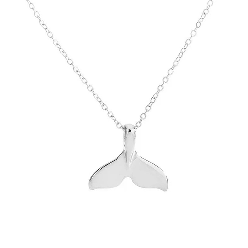 Elegant Mermaid Dolphin Tail Necklace