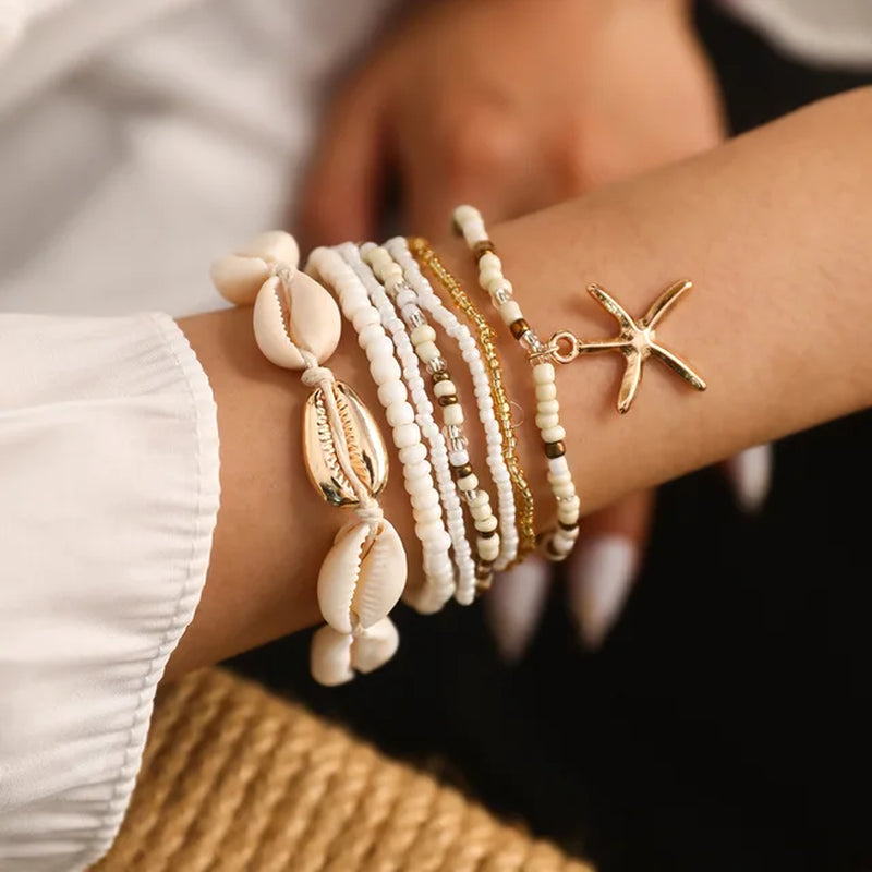 Bohemian Starfish Bracelet Ensemble