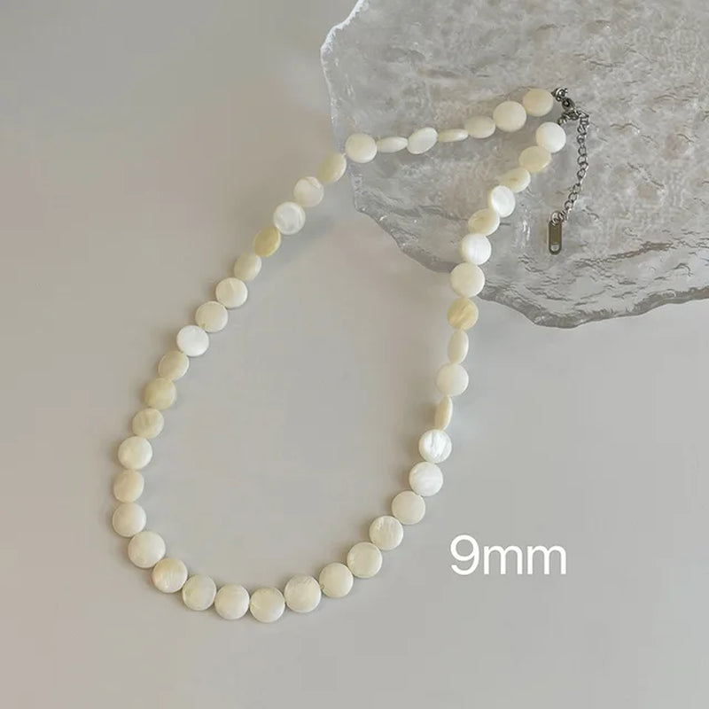 Chic Natural Shell Bead Necklace