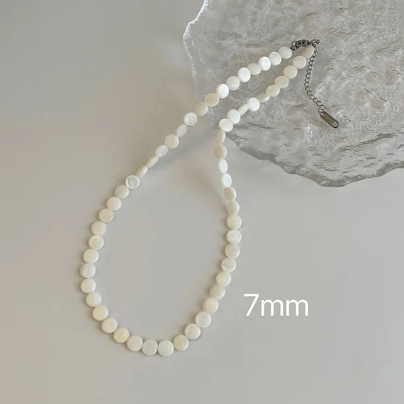 Chic Natural Shell Bead Necklace