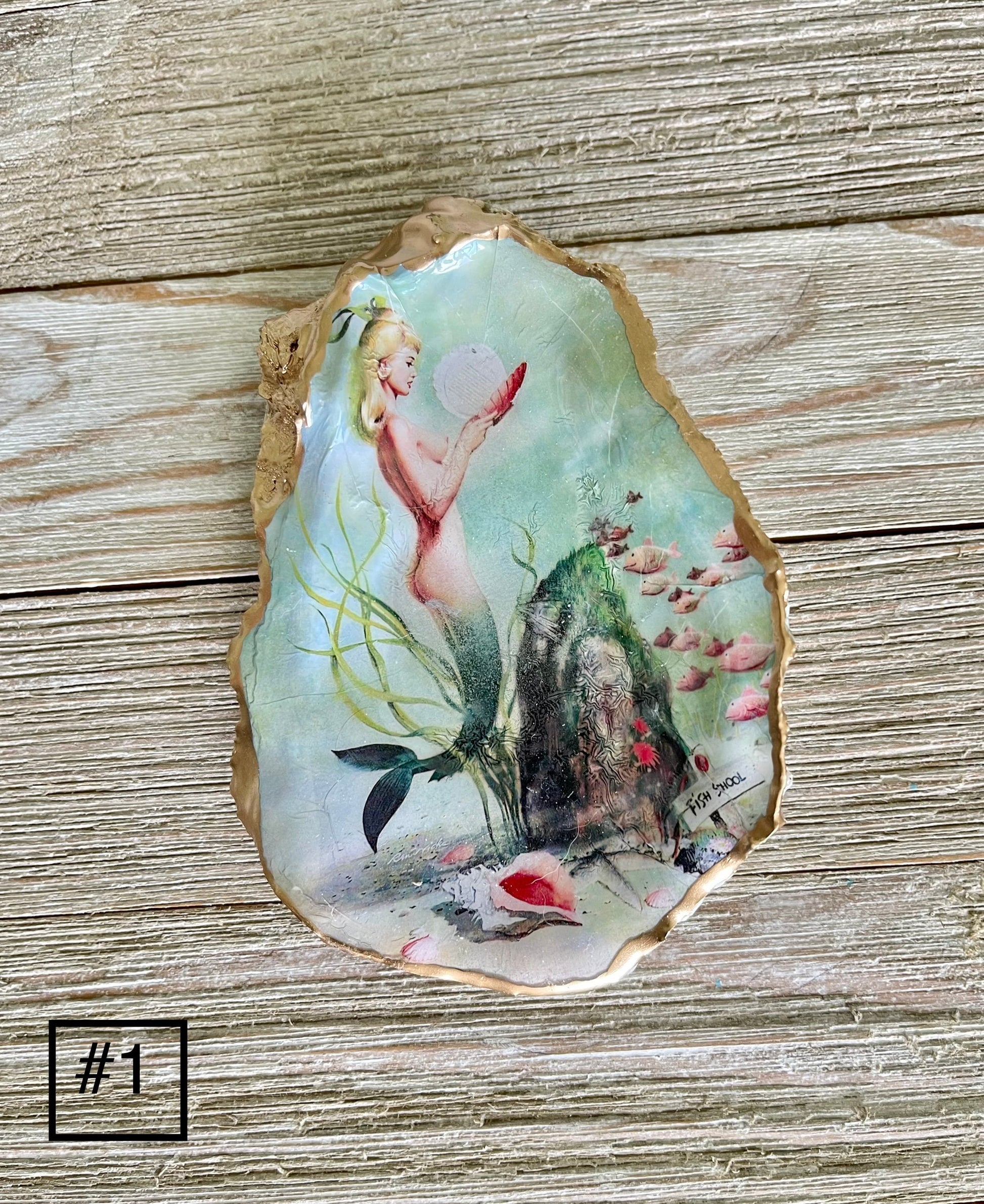 Art Deco Mermaid Shell Dish