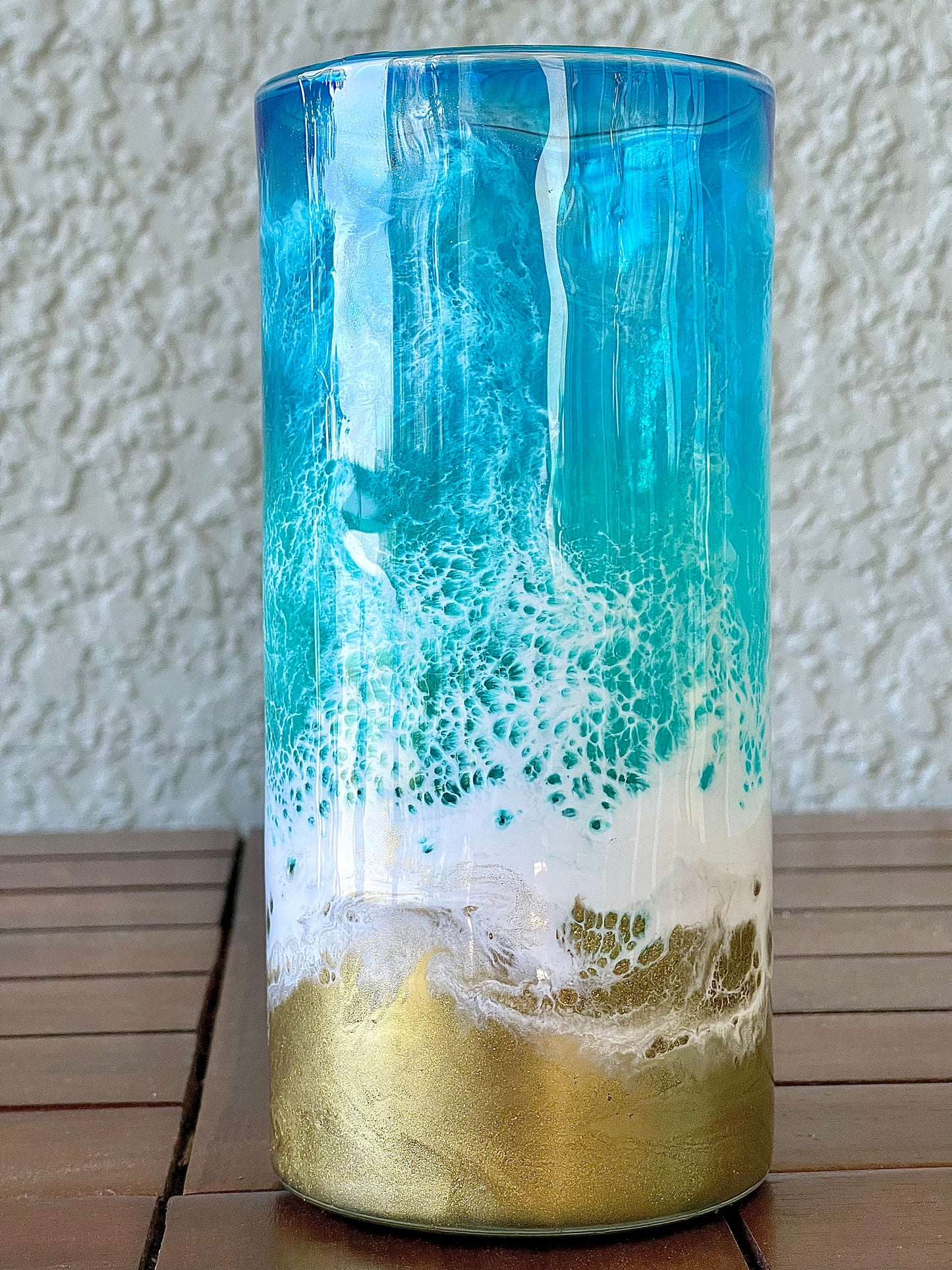 Coastal Elegance Cylinder Vase