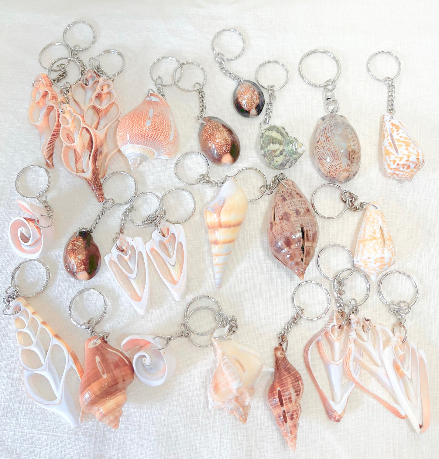 Coastal Charm Seashell Keychains