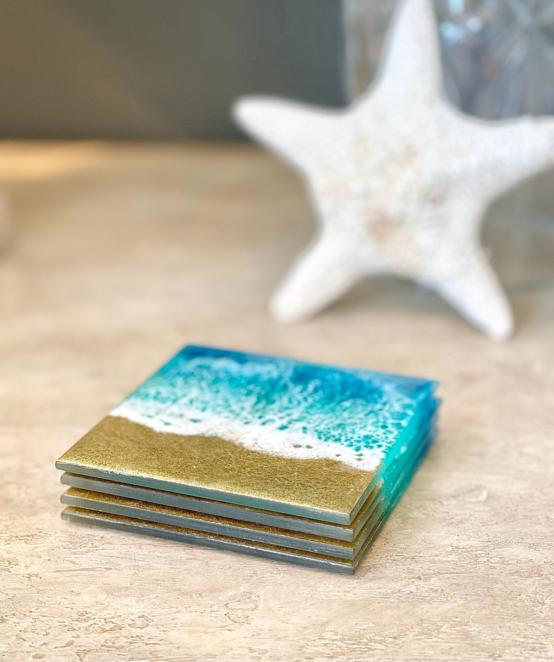 Seaside Serenity Drink Coasters